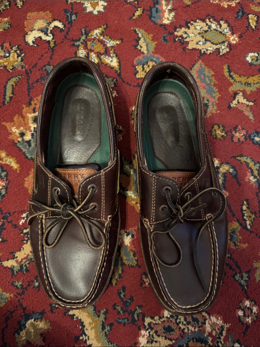 Sperry Men’s Dark Brown Leather Boat Shoes